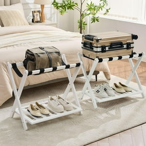 Portaequipajes Oakvivo Blanco Bambú Paquete De 2