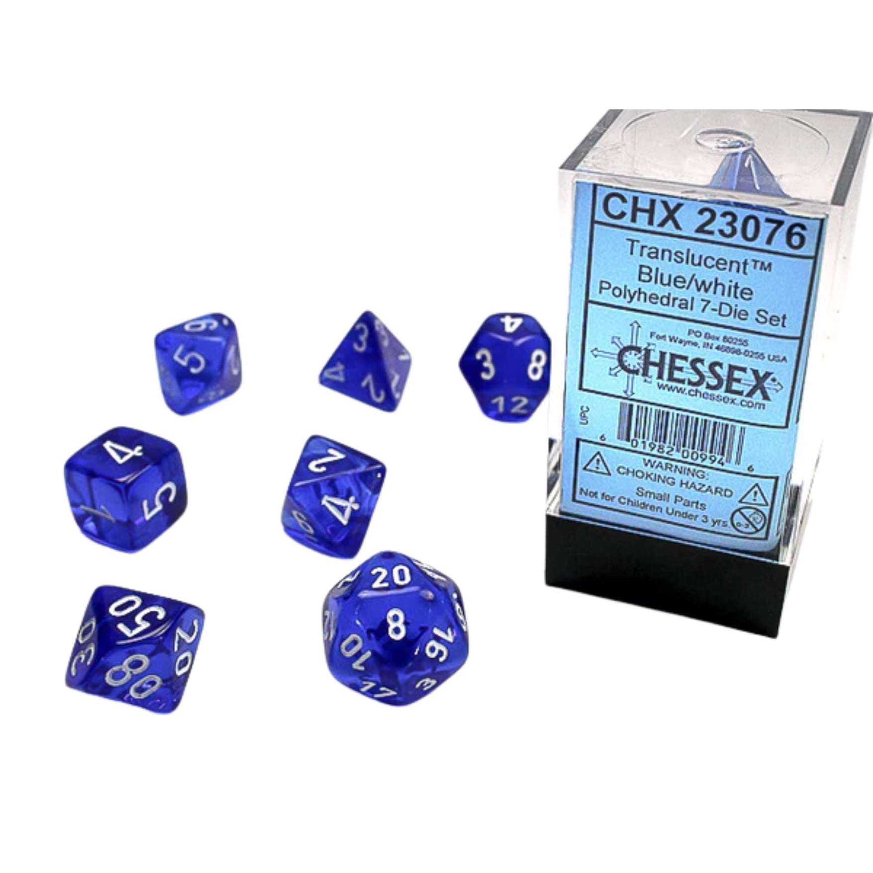 Chessex - Set 7 Dados Rol Translúcidos - Variedades