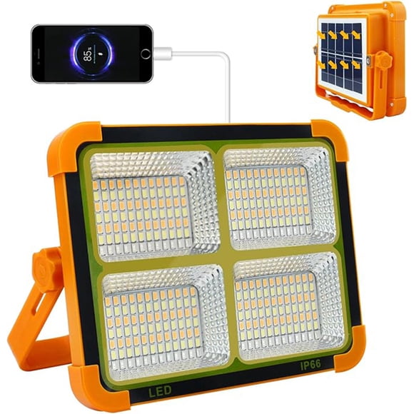 Lampara Solar Exterior, Lampara De Emergencia Led Recargable