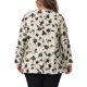 thumbnail image 4 of Agnes Orinda Conjuntos de Halloween Blusa Casual de Talla Grande para Mujer con Cuello de Llave Floral de Manga Larga 3X Beige, 4 of 6