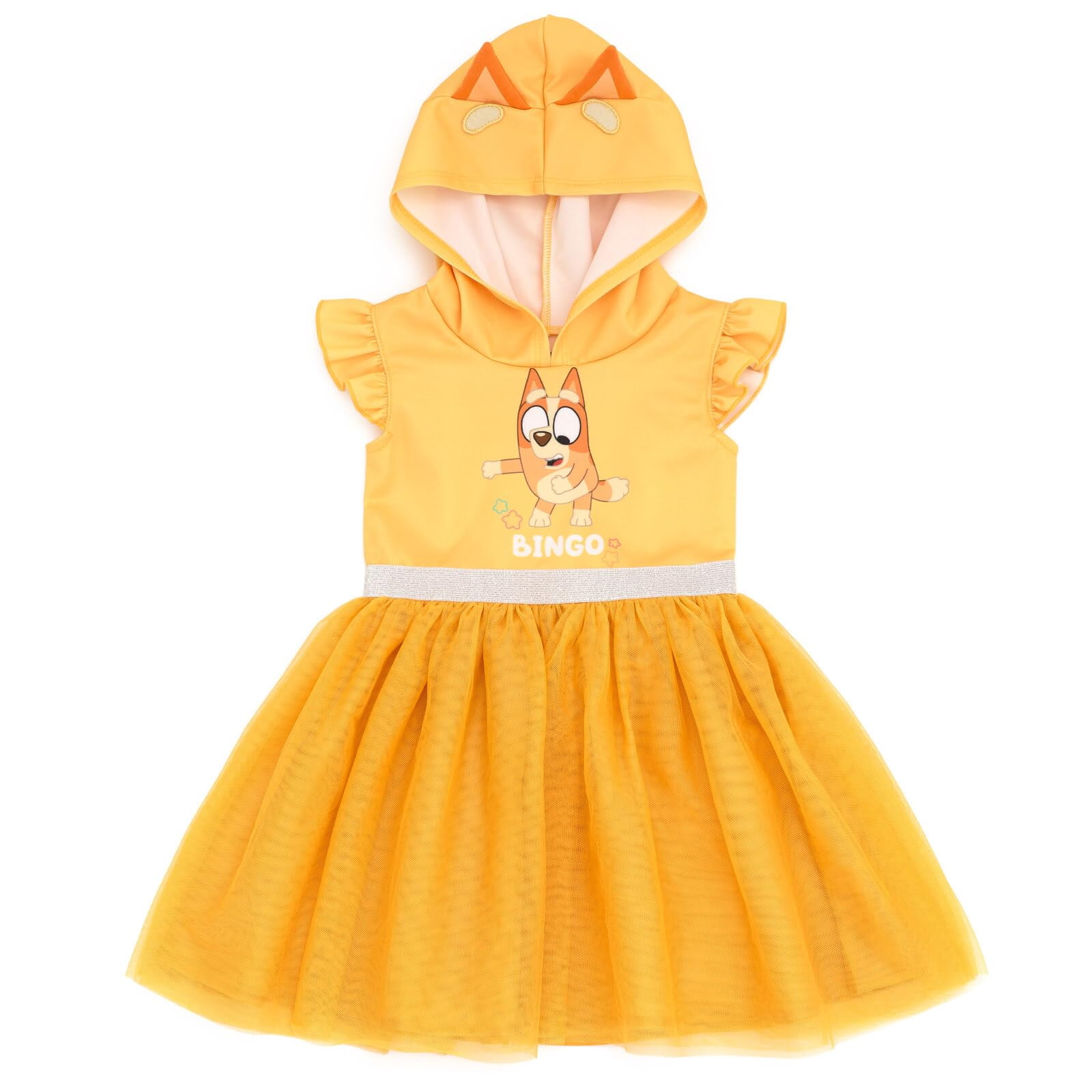 Vestido De Cosplay Bluey Bingo Para Niñas Pequeñas, Malla, Azul 2t