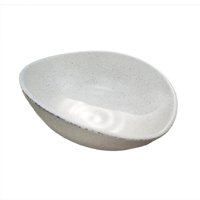 Imahe - Bowl Ovalado Melamina Granito Blanco 1100 Ml