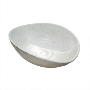Imahe - Bowl Ovalado Melamina Granito Blanco 1100 Ml