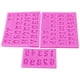 thumbnail image 3 of Molde de silicona alfanumérico de 3 piezas para hacer letras mayúsculas y minúsculas para hacer tartas de arcilla, chocolate y rosa., 3 of 8