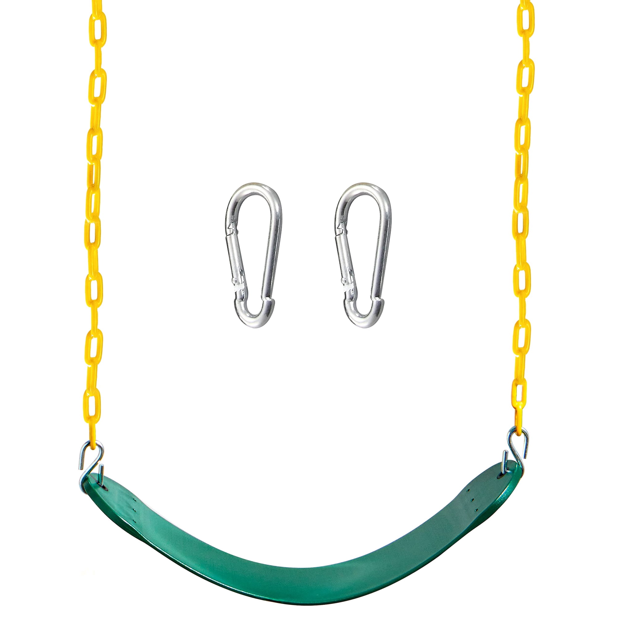Columpio Turfee Heavy Duty Green Con Cadena De 66 Pulgadas Para Niños