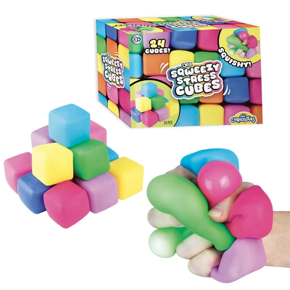 Cubos antiestrés Easy Sqweezy de The Orb Factory, paquete de 24