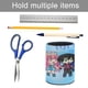 thumbnail image 5 of Funneh Krew-theme Cylinder Pen Holder Pencil Organizer with Flannel Lining PVC Leather Material Cardboard Base for study work 10*8CM, 5 of 6