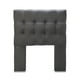 thumbnail image 1 of Respaldo Cama 1 Plaza Lino Gris Oscuro Alicante CP, 1 of 2