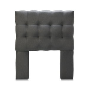 Dgb - Respaldo Cama 1,5 Plazas Lino Gris Oscuro Alicante Cp
