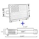 thumbnail image 2 of Funda de enganche de remolque con bandera estadounidense para receptores de 5 cm con cierre, 2 of 8