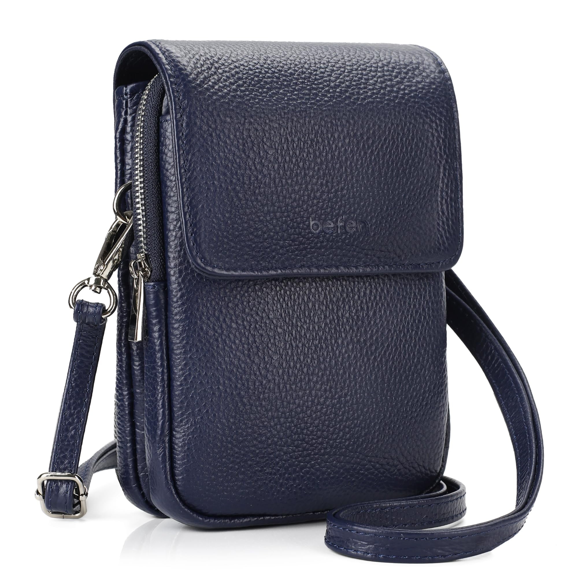 Befen - Bandolera Small De Piel Auténtica Azul Marino