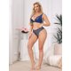 thumbnail image 2 of INSPIRE CHIC Tanga de Encaje con Lazo de Mujer, Bikini Suave de Tiro Bajo, Lindo, XL Azul Oscuro, 2 of 4