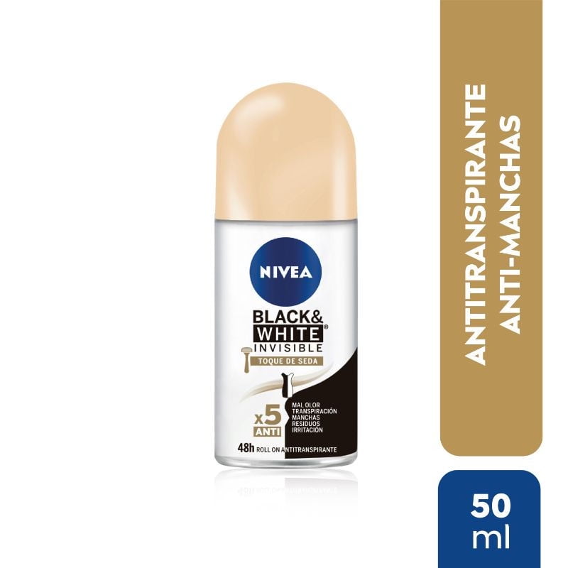 Desodorante Roll On Black & White Gold 50 ml Nivea