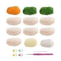 Magideal - Kit De Crochet De Manta De Ramo Kit De Inicio De Crochet Accesorios De Decoración Fácil De Aprender Kit De Tejido De Manualidades De Bricolaje Para Un Multicolor