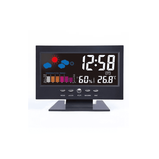 Genérico - Reloj Despertador Led, Fecha, Temperatura, Alarma, Negro