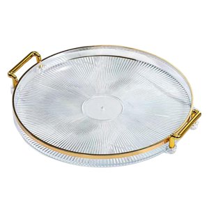 Bothyi - Bandeja Multifunción Para Servir Con Asas, Bandeja De Postre Para Fiesta, Transparente