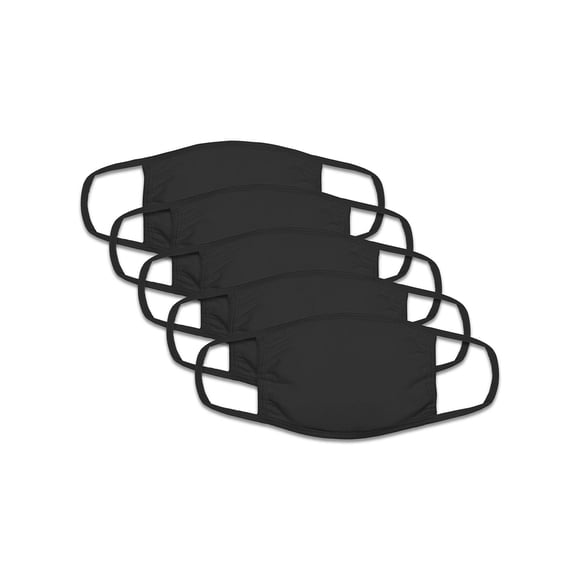 Mascarilla reutilizable Fruit of the Loom, pack de 5, color negro