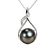 thumbnail image 1 of Collar NONNYL con perla negra tahitiana, 9-10 mm, chapado en oro de 18 quilates, 1 of 8