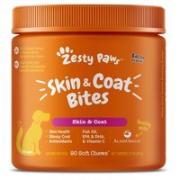 Suplemento De Aceite De Pescado Omega 3 De Zesty Paws, 90 Cápsulas Masticables Blandas Para Perros