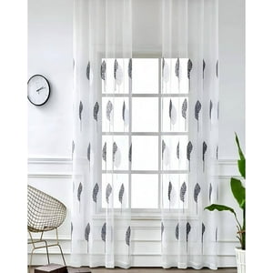 Genérico - Pack De Visillo Transparente Con Textura 140X230Cm