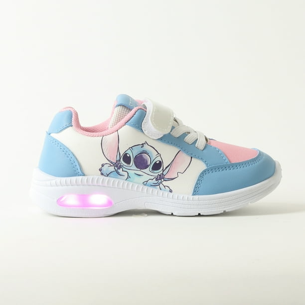 Zapatillas Con Luces Niña Lilo & Stitch Looking Cute Celeste Disney
