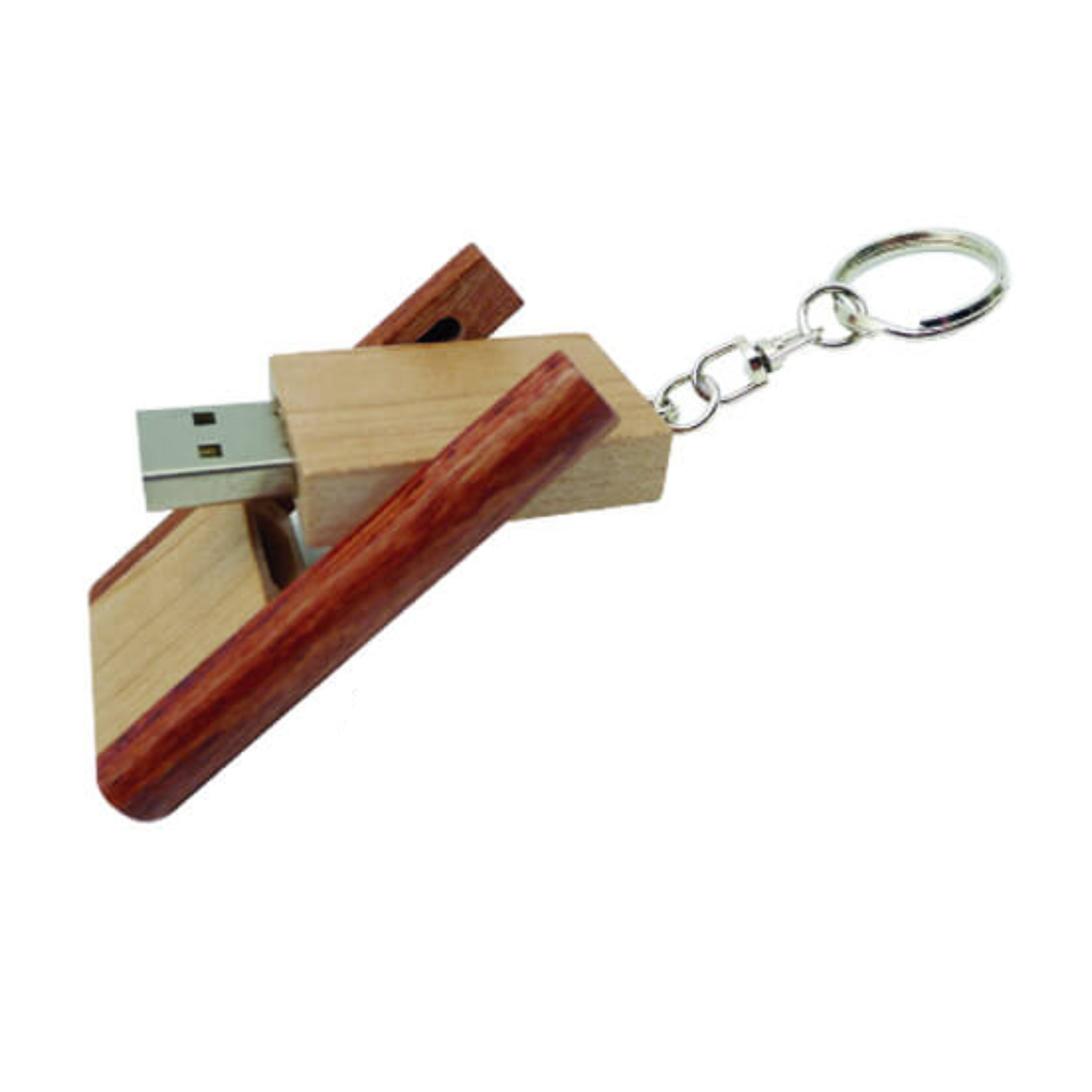 Importclick - Pendrive Plegable Madera Llavero 16 Gb
