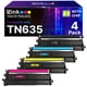 thumbnail image 1 of Cartucho de tóner E-Z Ink TN635 de alto rendimiento, paquete de 4 con chip, 1 of 6