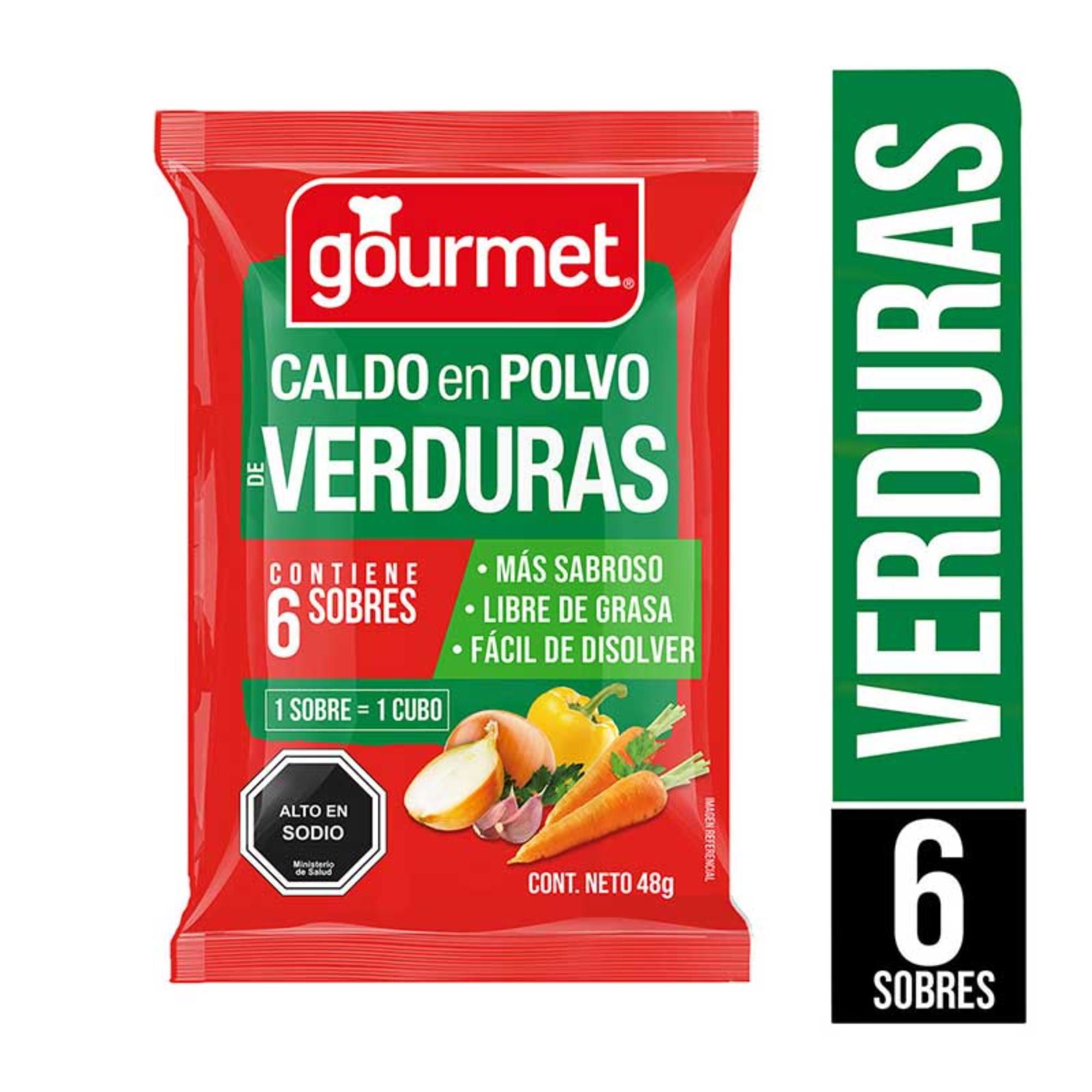 Caldo En Polvo De Verduras (6 Sobres) Bolsa 48 g Gourmet