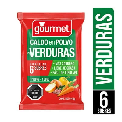 Caldo En Polvo De Verduras (6 Sobres) Bolsa 48 G Gourmet
