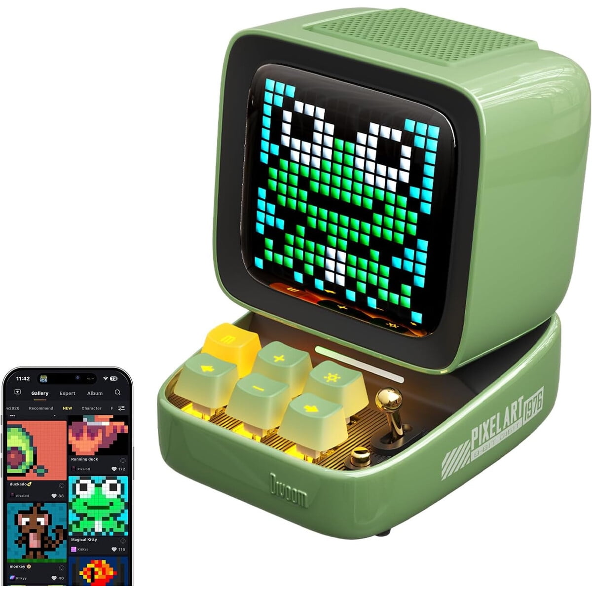 Parlante Bluetooth Divoom Ditoo Pro Retro Pixel Art 15w Verde