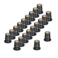 Magideal - Tuercas De Goma Profesionales, Sujetadores De Capó, Inserto De Latón, Tuercas De Pozo Métricas, Repuesto Universal De Accesorios Para Parabrisas De 20X M5