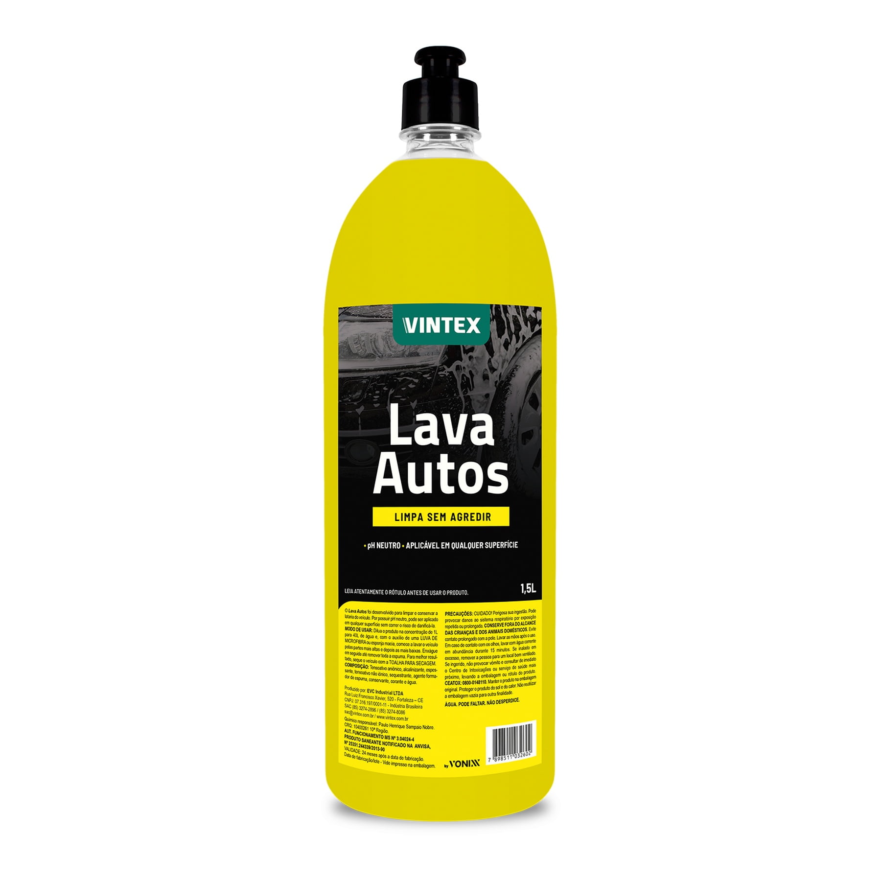 Vintex - Lava Autos - Shampoo Para Autos - 1.5lt