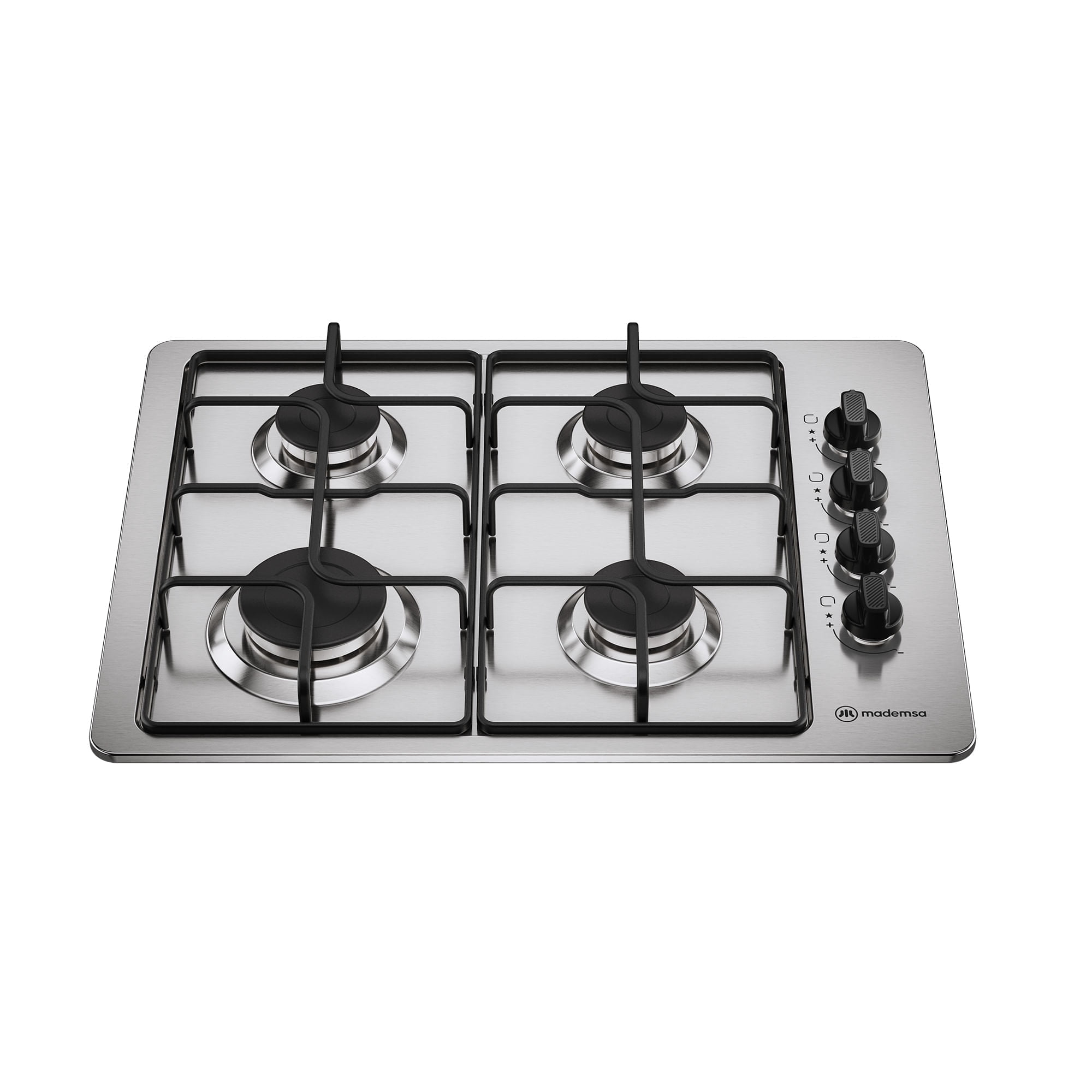 Mademsa - Encimera A Gas 4 Platos Encendido Automático Km4nx Inox
