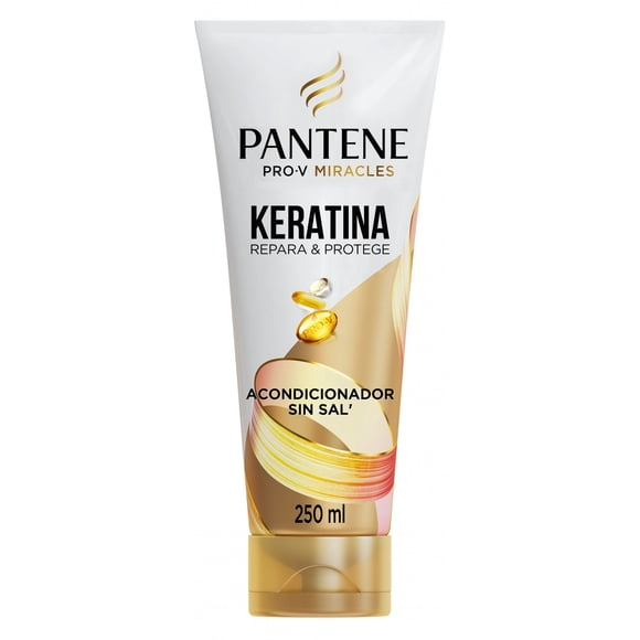 Acondicionador Pantene Sin Sal Con Keratina Pro Vitamina B5, 250 ml