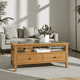 thumbnail image 2 of Mesa de Centro "Nordik View" Mesa de Living de Madera y Vidrio - Natural - 100x55x50 cm, 2 of 3