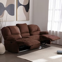 Latam Home - Bergere Perugia Reclinable 3 Cuerpos Cuero Kentucky Café Moro