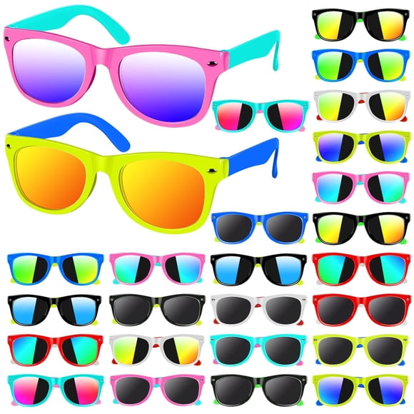 Gafas De Sol Para Niños Neón Paquete De 24 Unidades Con Protección Uv400