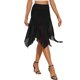 thumbnail image 4 of Faldas Midi de Malla Fluidas con Fruncido y Cintura Alta Asimétrica para Mujer INSPIRE CHIC S Negro, 4 of 6