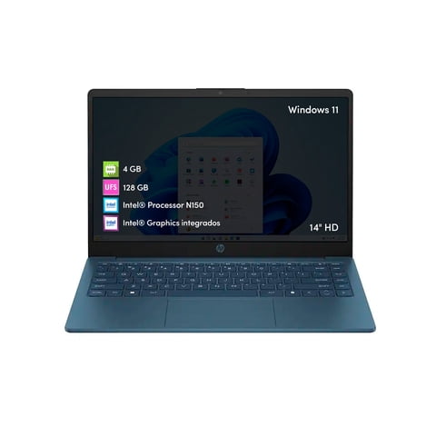 Notebook Hp Intel N150 4Gb 128Gb 14' Hd Win11 Azul