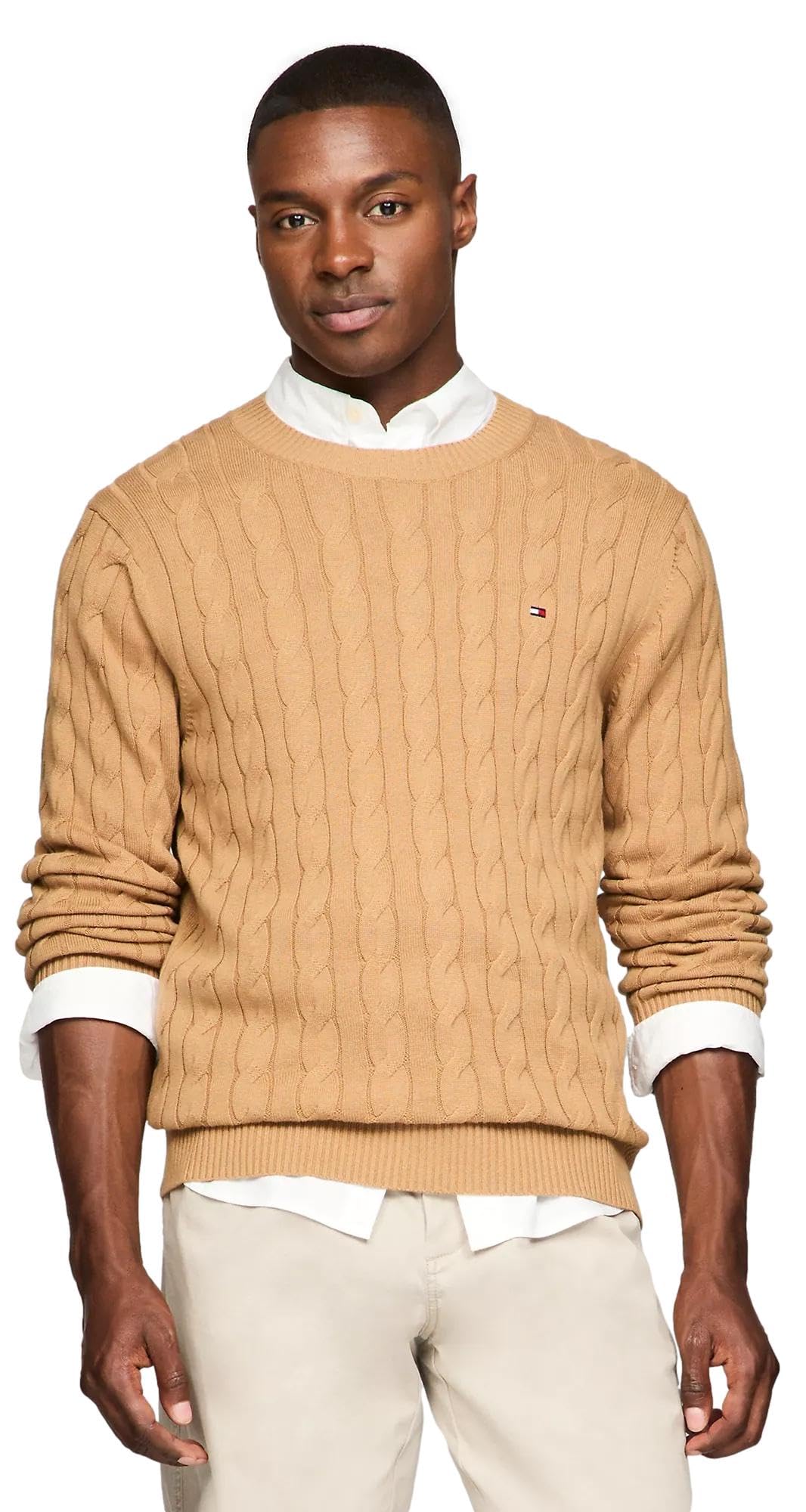 Jersey Tommy Hilfiger Cable Knit Para Hombre Pineconetan Talla L