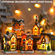 thumbnail image 4 of Decoración navideña de resina con LED, adorno festivo de mesa, 4 of 5