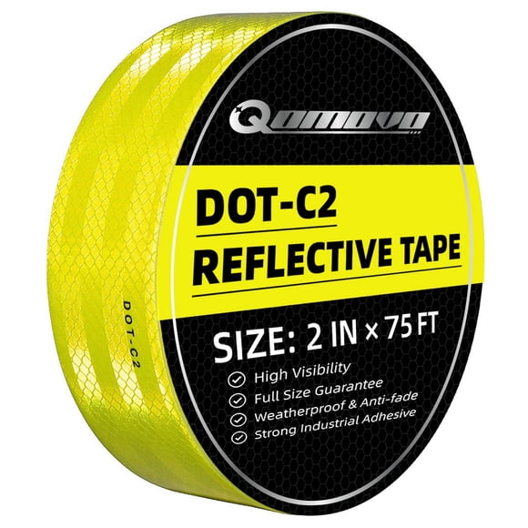 Cinta reflectante Qomovo Amarillo Fluorescente de Alta Visibilidad