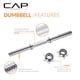 thumbnail image 5 of Juego de mancuernas ajustables CAP Barbell de 50 kg, color negro (par), 5 of 7