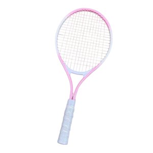 Magideal - Raqueta De Tenis Raqueta De Tenis Agarre Antideslizante Equipo De Tenis Portátil Cuerdas De Nailon Para Práctica De Juegos Al Aire Libre Playa Patio T Rosa Blanco