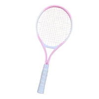 Magideal - Raqueta De Tenis Raqueta De Tenis Agarre Antideslizante Equipo De Tenis Portátil Cuerdas De Nailon Para Práctica De Juegos Al Aire Libre Playa Patio T Rosa Blanco