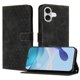 thumbnail image 5 of Funda tipo cartera para iPhone 17 con tarjetero, bolsillo para billetes, soporte, cierre magnético y correa para la muñeca, funda tipo folio con textura geométrica negro, 5 of 5