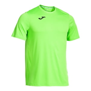 Polera Deportiva Hombre Combi Verde Flúor Joma