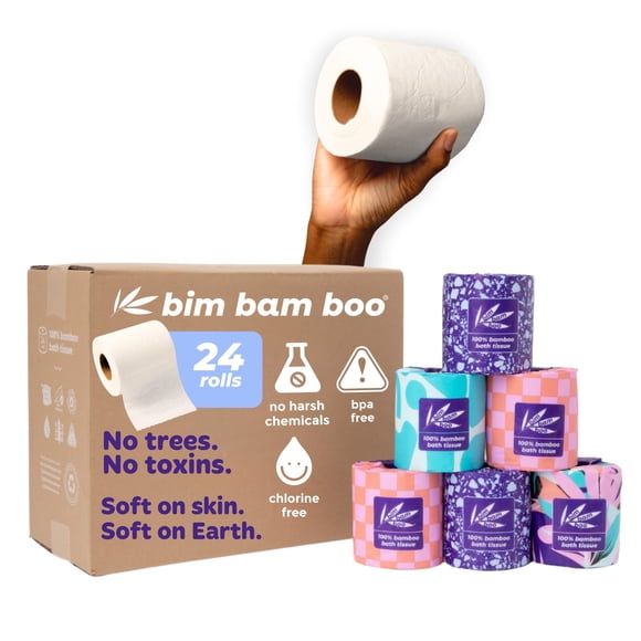 Papel higiénico Bim Bam Boo 24 rollos 2 capas de bambú ecológico