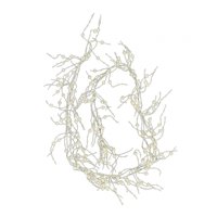 Magideal - Guirnalda Navideña Con Cuentas De 6,5 Pies, Guirnalda Festiva Con Cuentas De Bayas, Decoración Navideña Para Fiesta Al Aire Libre, Decoración Del , Color Nacarado