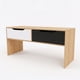 thumbnail image 4 of Mesa de Centro 100x50x42 cm Nórdica Bicolor Madera Claro y Negro 2 Cajones, 4 of 6